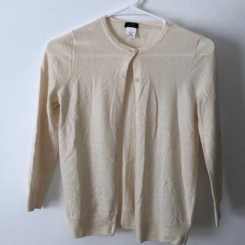 J Crew feather weight cashmere cardigan